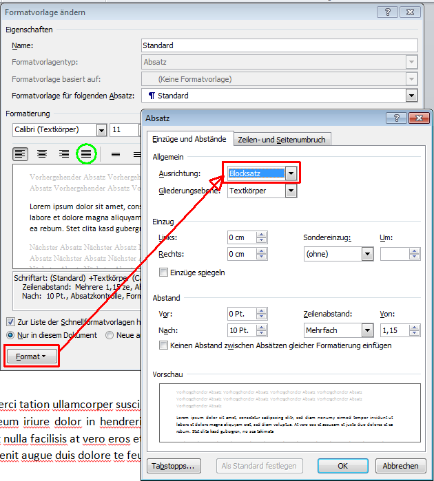 BlocksatzZeichen fehlt bei Formatvorlage — CHIPForum