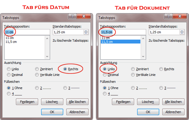von Tabulatoren und Abständen bei Word ... — CHIP-Forum